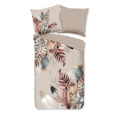 Afbeelding van Pure Dekbedovertrek &quot;veren&quot; Taupe (135x200 cm) Microfiber