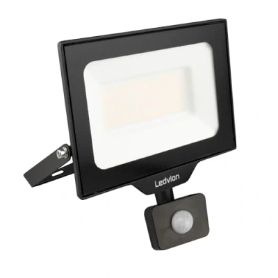 Afbeelding van Ledvion LED Breedstraler met bewegingssensor, 50 Watt Osram Breedstraler, 6000K, 6000 lumen, IP44, Incl. Snelaansluiting &amp; 2 jaar garantie