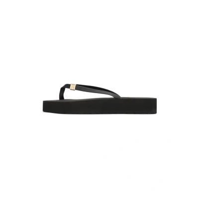 Afbeelding van TOMMY HILFIGER Elevated Chic Beach Sandal teenslippers voor dames, Zwart, 40 EU