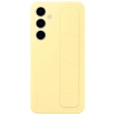 Afbeelding van Samsung Standing Grip Case Geschikt voor Galaxy S24 FE Geel