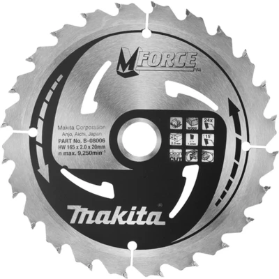 Afbeelding van Makita Zaagblad Mforce 185X30x2,0 24T15g B 08040