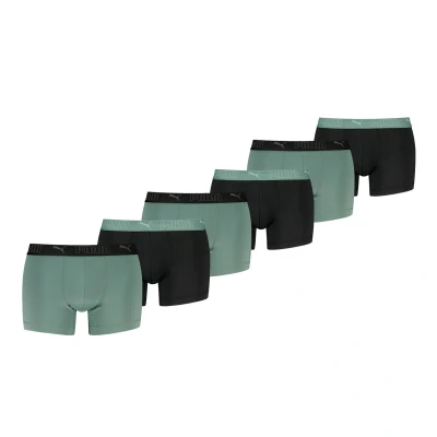 Afbeelding van Puma Sport Boxershorts Microfiber 6 stuks Darg Sage / Black onderbroeken Maat XL