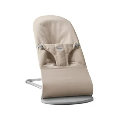 Afbeelding van BabyBjörn Wipstoel Bliss Geweven mélange Lichtbeige Ergonomisch Verstelbaar Inklapbaar