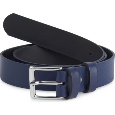 Afbeelding van Ladeheid Kinderriem Riem Jongens Broekriem Verstelbaar Leer Marineblauw/Wit 70 cm LA EL KIDS