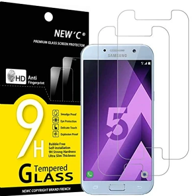 Afbeelding van NEW&#039;C 2 Stuks, Screen Protector voor Samsung Galaxy A5 2017, Gehard Glass Schermbeschermer Film 0.33 mm ultra transparant, resistent, anti kras, vingerafdrukken