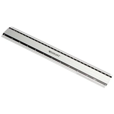Image de Westcott E 10191 00 Règle en aluminium particulièrement antidérapante 30 cm 12&quot;