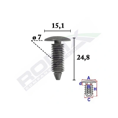 Afbeelding van ROMIX C70588 Clip FORD: Transit Mk6 Van, FIESTA 6, MONDEO 4 Turnier