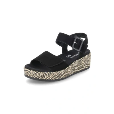 Afbeelding van Remonte Sandalen met plateauzool, Dames, Maat: 42, Schwarz Schoenen