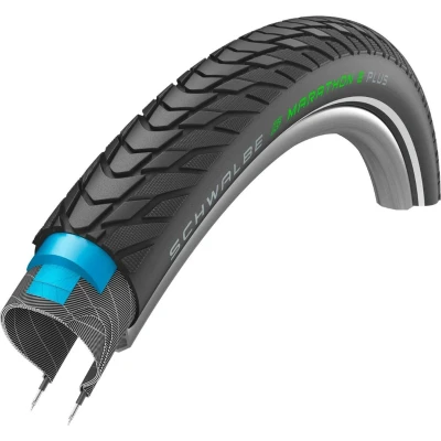 Afbeelding van Schwalbe Buitenband Marathon E Plus 28x1.50&quot; / 40 622 mm Zwart Met Reflectie