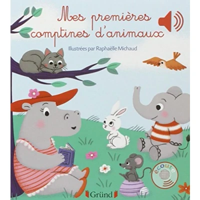 Afbeelding van Mes premières comptines d&#039;animaux Livre sonore avec 6 puces Dès 1 an