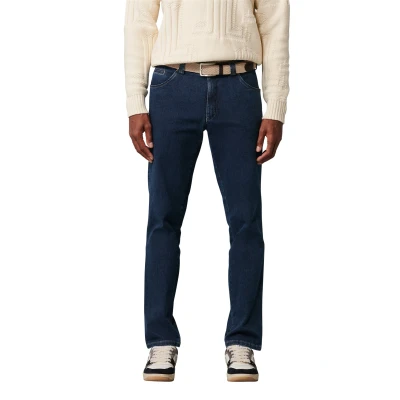 Afbeelding van Meyer jeans heren Dublin 5 pocket model slim fit blauw effen 106 / 53