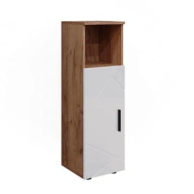 Afbeelding van Vicco Halfhoge kast Irma, Eiken/Wit Hoogglans, 30 x 95 cm