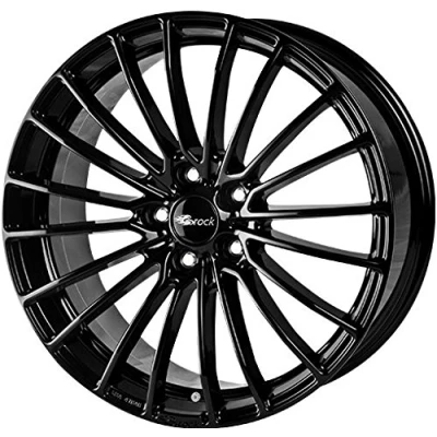 Afbeelding van BROCK 5 gat 18duim 112mm lichtmetalen Velg B24 zwart vooraan gepolijst 0580070398 8duim 48mm 66,6mm
