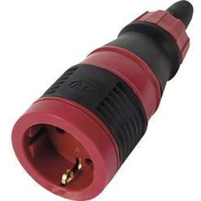 Afbeelding van REV 0019211000 Koppeling met randaarde Polycarbonaat, Rubber 250 V Rood/zwart