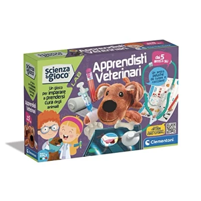 Afbeelding van Clementoni Lab Apprentis Wetenschappelijke experimentenset, wetenschappelijk spel voor kinderen van 5 jaar, diergeneeskundig laboratorium, Italiaanse versie, Made in Italy, meerkleurig, Medio, 19267
