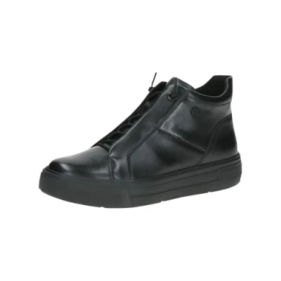 Afbeelding van CAPRICE Damessneakers van leer met ritssluiting, zwart (Black Nappa), 36,5 EU, Nappa