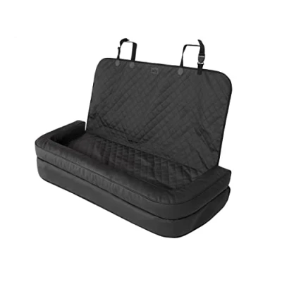 Afbeelding van DOGGY Hondenautostoel Hondenbed Transportmand Achterbank Hondenmand Kleine 135 x 45 cm Skaj zwart