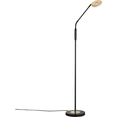 Afbeelding van Fischer &amp; Honsel Vloerlamp Dent 1x LED 7,5 W (incl.) Zwart Zandgrond Goud Accenten