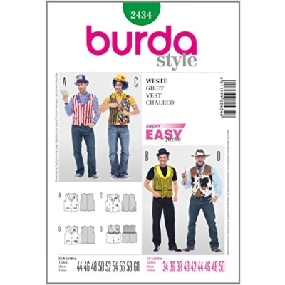 Afbeelding van Burda B2434 naaipatroon vest 19 x 13 cm