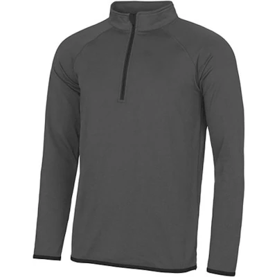 Afbeelding van Herensportshirt &#039;Cool 1/2 Zip Sweat&#039; Black/White S