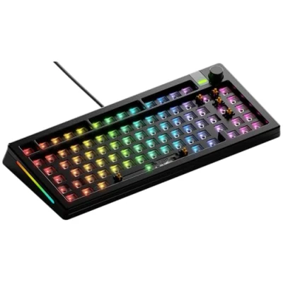 Afbeelding van Glorious Gaming GMMK 3 PRO Barebones: aangepaste toetsenbordset, wiel, aluminium behuizing en modulaire afdichtingen, toetsenbord 75% (hot swap), geluidsabsorberend schuim, schakelplaat,