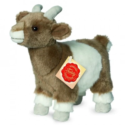 Afbeelding van Hermann Teddy Knuffeldier Geit zachte pluche stof premium knuffels bruin/wit 22 cm