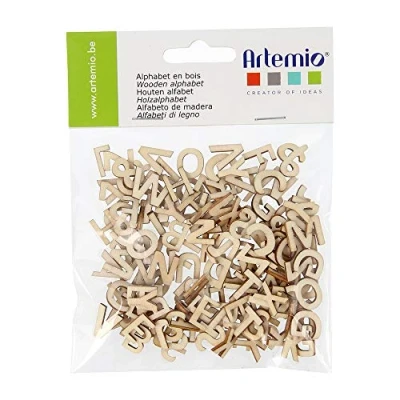 Afbeelding van Artemio 11006471 alfabet van hout, hoofdletters, 13 mm, navulverpakking