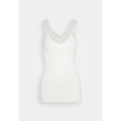 Afbeelding van Rosemunde dames Tanktop met kant en structuur in de kleur Wit, maat: S