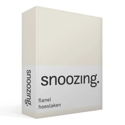 Afbeelding van Snoozing Flanel Hoeslaken Tweepersoons 140x200 cm Ivoor
