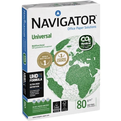 Afbeelding van Navigator Universal CO2 neutraal papier, ft A4, 80 g, pak van 500 vel printpapier wit A4
