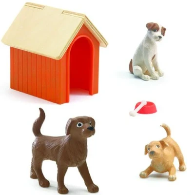 Afbeelding van Djeco poppenhuis honden 3 stuks
