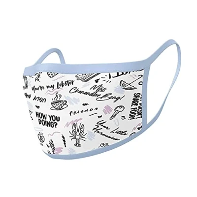 Afbeelding van Friends: Central Phrases Facemask (x2)