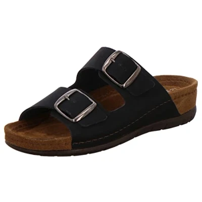 Afbeelding van Rohde 5856 Dames slippers Kleur: Zwart Maat: 42