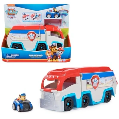 Afbeelding van PAW Patrol Pup Squad Patroller teamvoertuig Speelgoedauto met Chase speelfiguur