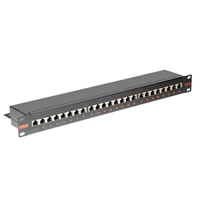 Afbeelding van ROLINE Cat.6 (Klasse E) 19 patchpaneel, 24P, afgeschermd, zwart