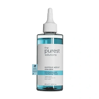 Afbeelding van The Purest Solutions 5% Gycolic Acid Purifying Toner AHA + BHA Exfoliating and Clarifying Vegan Acne Ongelijkmatige tint Talg balanceren Vergrote en verstopte poriën Vermoeide huid