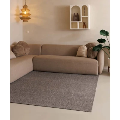 Afbeelding van Vierkant Tapijt/Vloerkleed Lush Grijs 240x240 Cm