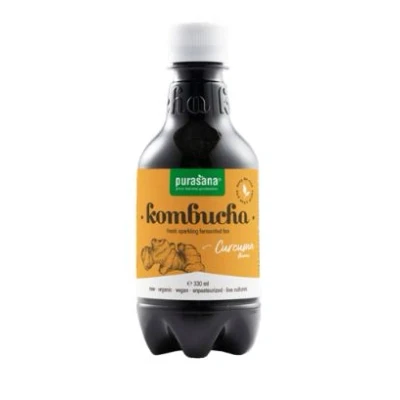 Afbeelding van Purasana Kombucha Fresh Sparkling Fermented Tea Curcuma Flavour 330ML