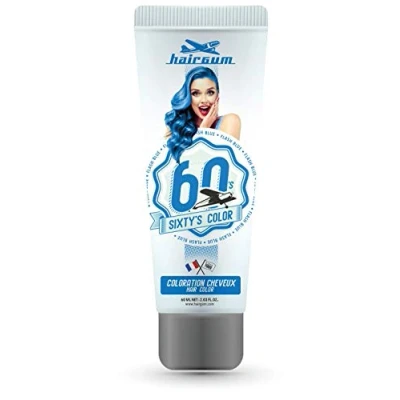 Image de Hairgum Sixty&#039;s Coloration semi permanente 60 ml Flash blue