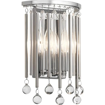 Afbeelding van Kichler LED Wandlamp Piper 2X E14 Max 60W Polished Chrome