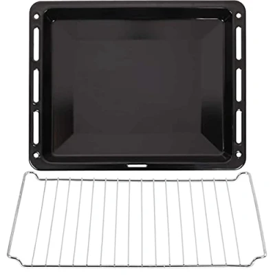 Afbeelding van ICQN Bakplaat en Rooster Set voor Oven 460x370x30 mm