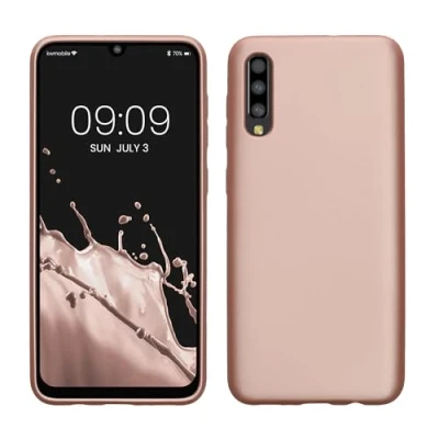 Afbeelding van kwmobile telefoonhoesje geschikt voor Samsung Galaxy A50 Hoesje smartphone Back cover in metallic roségoud