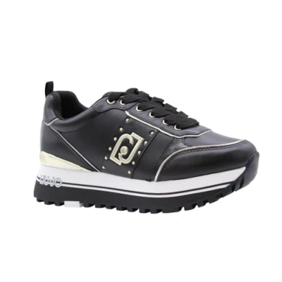 Afbeelding van Liu Jo Maxi Wonder Black BF4003P0102 sneakers, zwart, 38 EU, zwart.