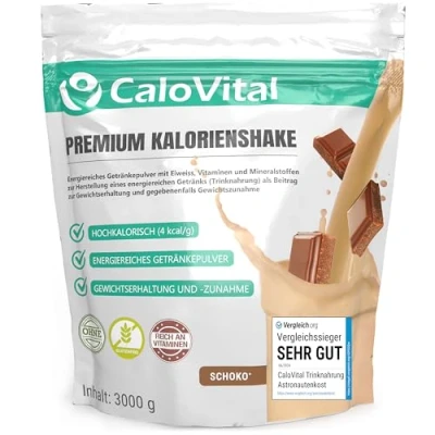 Image de CaloVital Aliment à boire, hypercalorique, pour la prise de poids, glucides et protéines sous forme shake calorique, hautement dosé avec nombreuses vitamines, qualité supérieure d&#039;Allemagne,