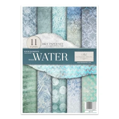 Afbeelding van ITD Collection RP012 rijstpapier Four Elements water, 29,7 x 21 cm