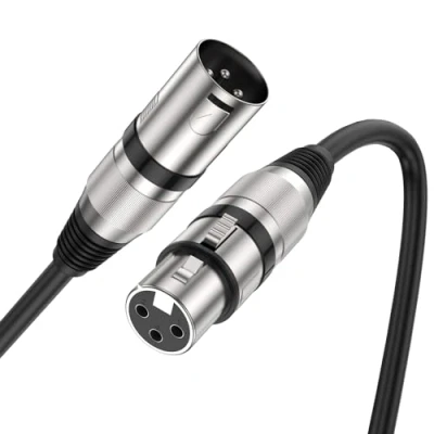 Afbeelding van MOSWAG 1 m XLR kabel, stekker naar aansluiting, compatibel met microfoons of andere studioapparatuur op PA, mixer actieve luidspreker