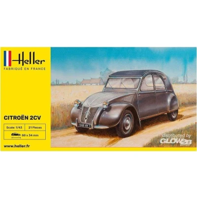 Afbeelding van 1:43 Heller 56175 Citroen 2 CV Starter Kit Plastic Modelbouwpakket