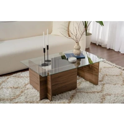 Afbeelding van Asir Salontafel walnoot 105 x 65 40 cm