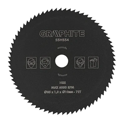 Afbeelding van Draaischijf 85 mm x 10 72 T HSS Kreiss?ge S houten bewerkingswerk draaigereedschap van hout metaal