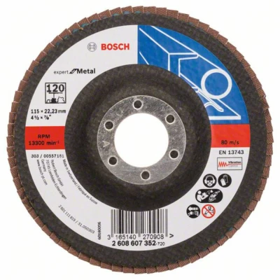 Afbeelding van Bosch Accessories 2608607352 Power Tools Lamellenschijf Diameter 115 mm Staal, RVS 1 stuk(s)